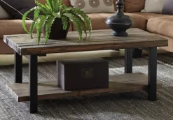 Pine Wood And Metal Coffee Table-Kirkland's Home Best Sale