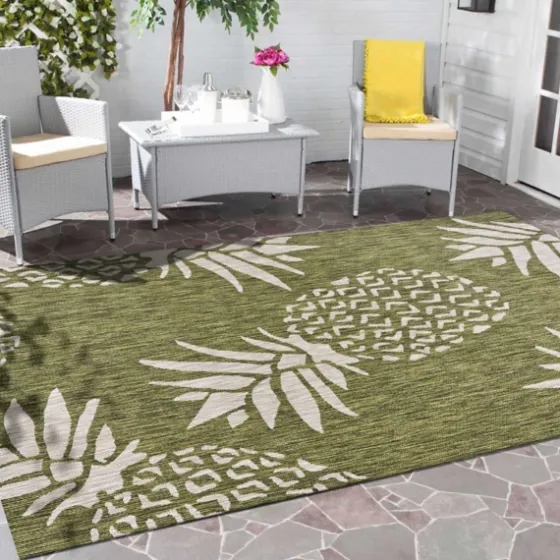 Pineapple Indoor/Outdoor Area Rug, 5X7-Kirkland's Home Cheap
