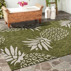 Pineapple Indoor/Outdoor Area Rug, 5X7-Kirkland's Home Cheap