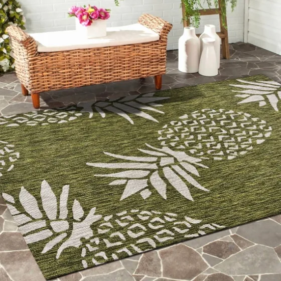Pineapple Indoor/Outdoor Area Rug, 5X7-Kirkland's Home Cheap