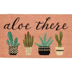 Pink Aloe There Coir Doormat-Kirkland's Home Online