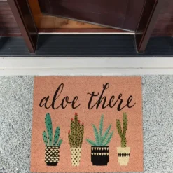 Pink Aloe There Coir Doormat-Kirkland's Home Online