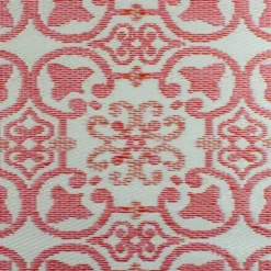 Pink And Cream Floral Tile Outdoor Area Rug, 4X6-Kirkland's Home Discount