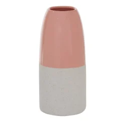 Pink And White Ceramic Vase, 11 In.-Kirkland's Home Fashion
