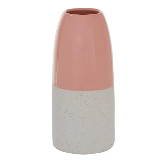 Pink And White Ceramic Vase, 11 In.-Kirkland's Home Fashion