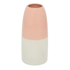 Pink And White Ceramic Vase, 11 In.-Kirkland's Home Fashion