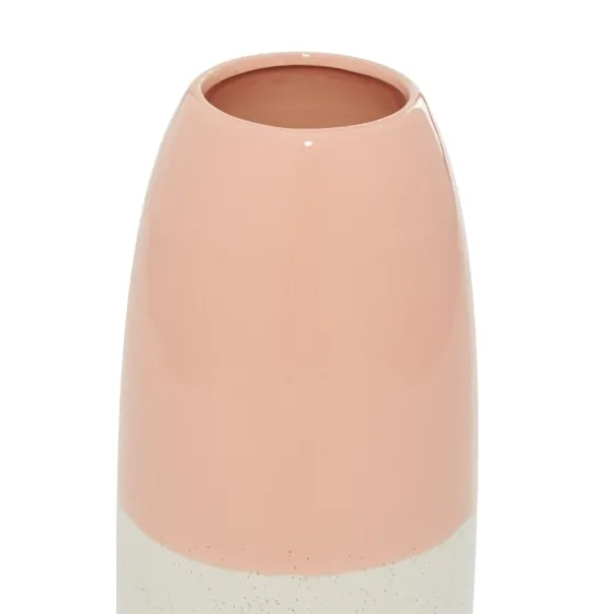 Pink And White Ceramic Vase, 11 In.-Kirkland's Home Fashion