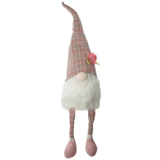Pink And White Plaid Gnome Shelf Sitter-Kirkland's Home Store