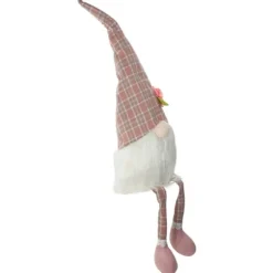 Pink And White Plaid Gnome Shelf Sitter-Kirkland's Home Store