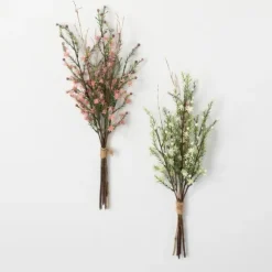 Pink And White Wax Flower Bundles, Set Of 2-Kirkland's Home Sale