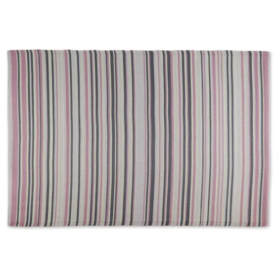 Pink Barcode Stripe Outdoor Area Rug, 4X6-Kirkland's Home Flash Sale