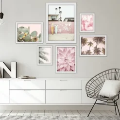Pink Beach Photography Framed Art Prints, Set Of 6-Kirkland's Home New