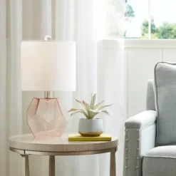 Pink Glass Stella Table Lamp-Kirkland's Home Clearance