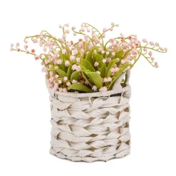 Pink Lily Of The Valley Arrangement In Basket-Kirkland's Home Best