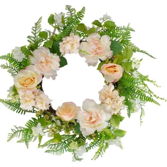 Pink Roses, Hydrangeas, And Peonies Wreath-Kirkland's Home Cheap