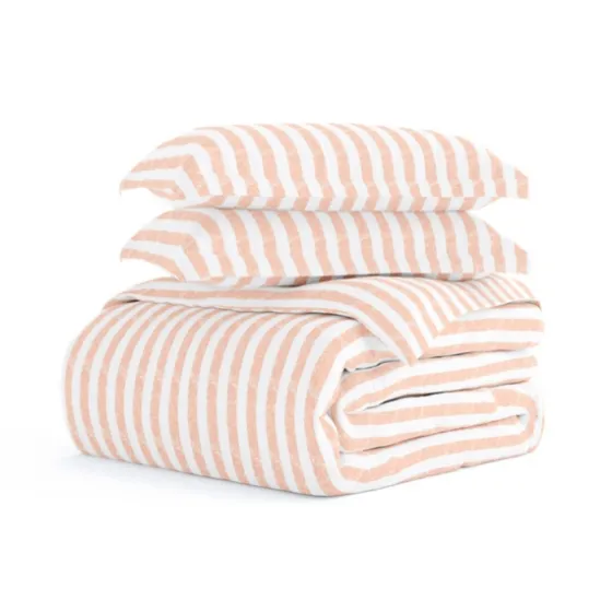 Pink Rugged Stripe 2-Pc. Twin Duvet Cover Set-Kirkland's Home Discount