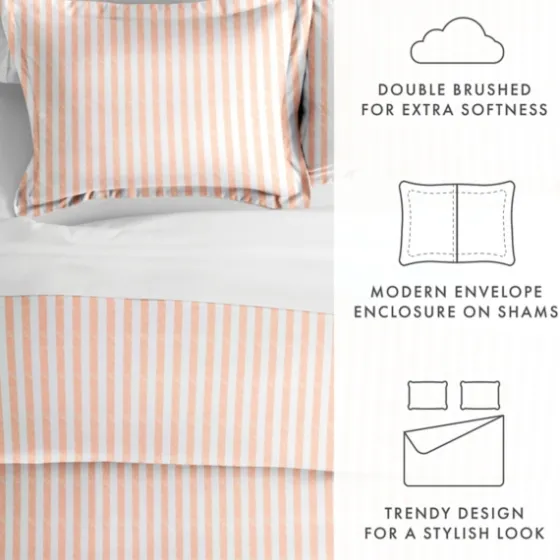 Pink Rugged Stripe 2-Pc. Twin Duvet Cover Set-Kirkland's Home Discount