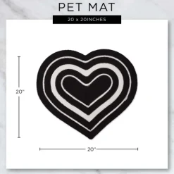 Pink Striped Heart Pet Bowl Mat-Kirkland's Home Cheap