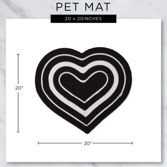 Pink Striped Heart Pet Bowl Mat-Kirkland's Home Cheap