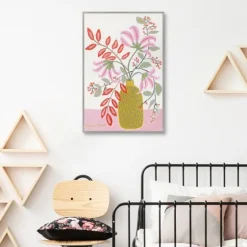 Pink Table Framed Canvas Art Print-Kirkland's Home Clearance