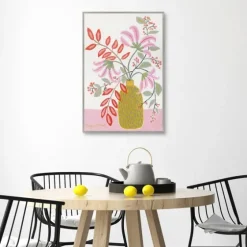 Pink Table Framed Canvas Art Print-Kirkland's Home Clearance