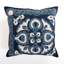 Pippa Embroidered Denim Pillow-Kirkland's Home Clearance