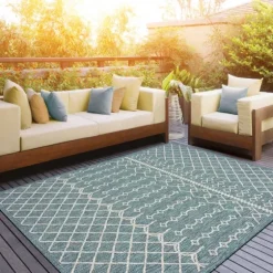 Placid Portico Sun Shower Outdoor Area Rug, 5X8-Kirkland's Home Online