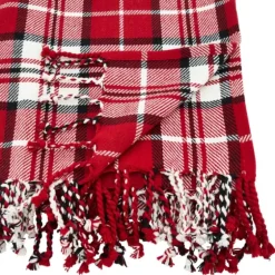 Plaid Cotton Throw With Tassels-Kirkland's Home Online