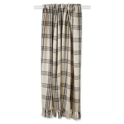 Plaid Fringe Throw-Kirkland's Home Clearance
