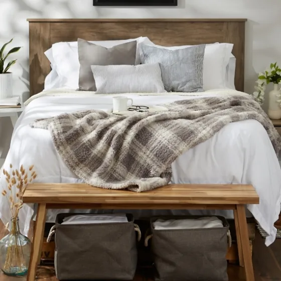 Plaid Plush Throw-Kirkland's Home Best Sale