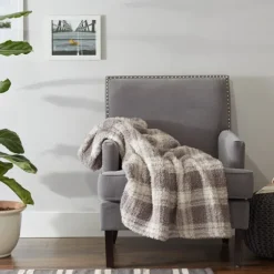 Plaid Plush Throw-Kirkland's Home Best Sale