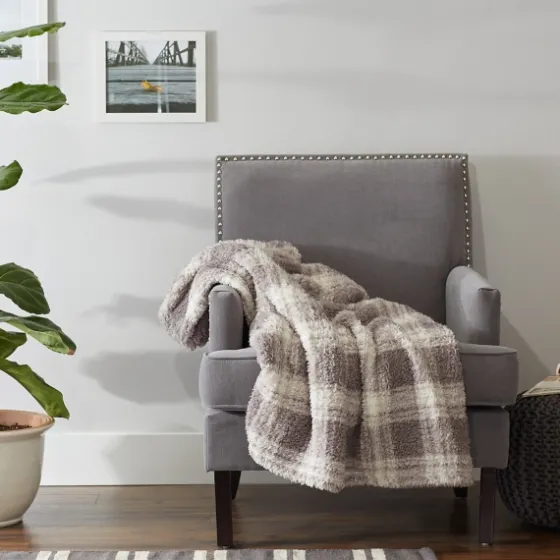 Plaid Plush Throw-Kirkland's Home Best Sale