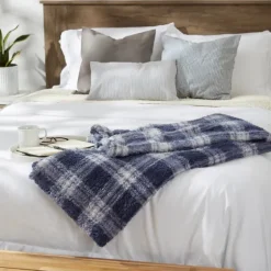 Plaid Plush Throw-Kirkland's Home Outlet