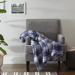 Plaid Plush Throw-Kirkland's Home Outlet