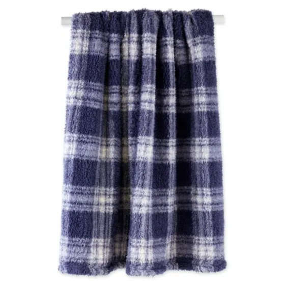 Plaid Plush Throw-Kirkland's Home Outlet