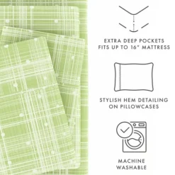 Plaid Polka Dot 3-Pc. Twin Sheet Set-Kirkland's Home Best