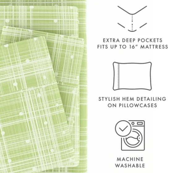 Plaid Polka Dot 3-Pc. Twin Sheet Set-Kirkland's Home Best