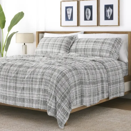 Plaid Polka Dot 3-Pc. Twin Sheet Set-Kirkland's Home Clearance
