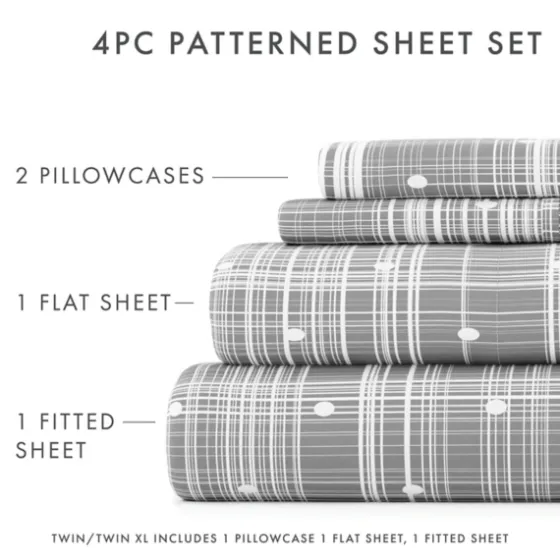Plaid Polka Dot 3-Pc. Twin Sheet Set-Kirkland's Home Clearance