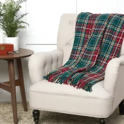 Plaid Red Green Black Yellow Throw Blanket-Kirkland's Home New