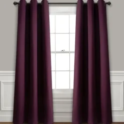 Plum Absolute Blackout Curtain Panel Set, 84 In.-Kirkland's Home Cheap