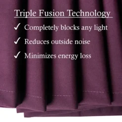 Plum Absolute Blackout Curtain Panel Set, 84 In.-Kirkland's Home Cheap