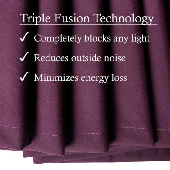 Plum Absolute Blackout Curtain Panel Set, 84 In.-Kirkland's Home Cheap