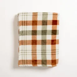 Plush Spice Plaid Throw-Kirkland's Home Clearance