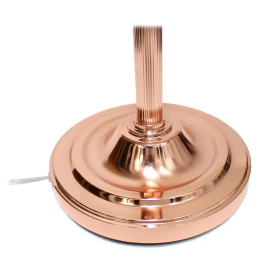 Polished Rose Gold And White Reading Arm Torchiere-Kirkland's Home Outlet