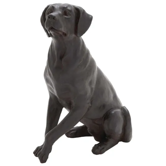 Polystone Sitting Labrador Statue-Kirkland's Home New