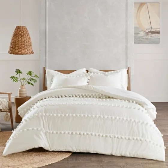 Pom Pom California King 3-Pc. Comforter Set-Kirkland's Home Fashion