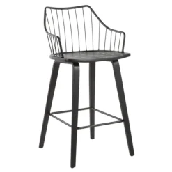 Poplar Wood Swivel Counter Stool-Kirkland's Home Hot