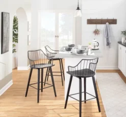 Poplar Wood Swivel Counter Stool-Kirkland's Home Hot