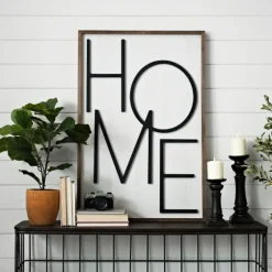 Popped Letter Home Plaque-Kirkland's Home Clearance